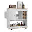 Chariot-bar, panneau inférieur, six casiers à bouteilles, une armoire