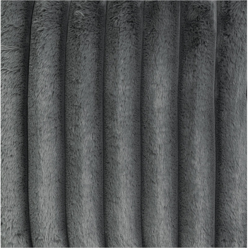 Méridienne 40 pouces en mousse viscoélastique Minky, Polyester gris