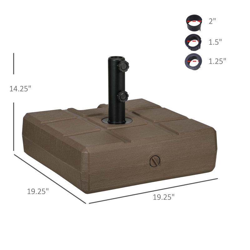 Versatile Heavy-Duty Umbrella Base for Outdoor Use, Enhancing Stability and Style, Brown