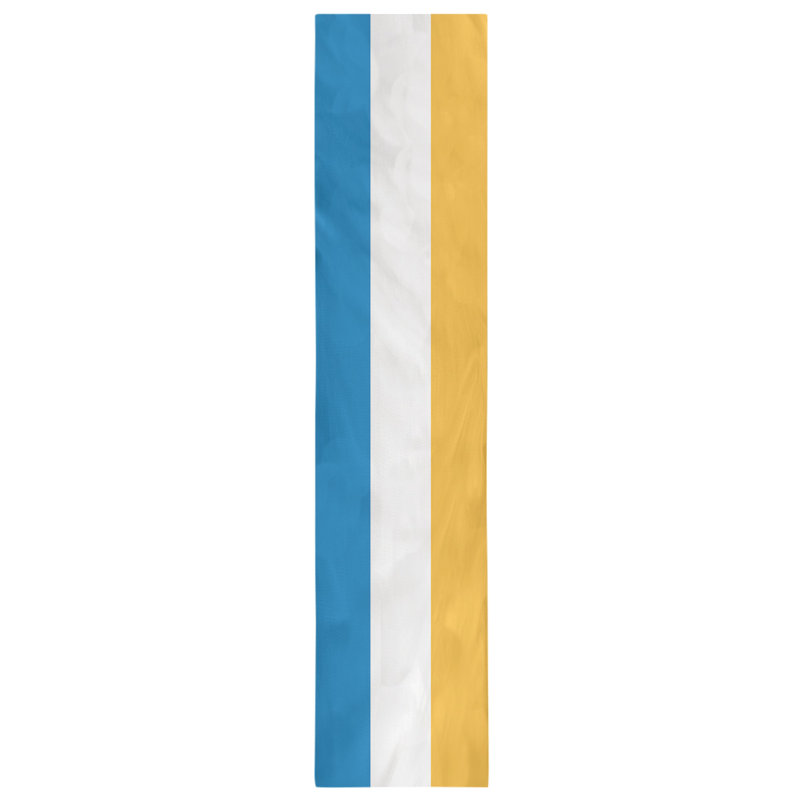 Chemin de table basket Oklahoma City, L 72 po x l 16 po, Bleu / Blanc / Jaune, Polyester sergé