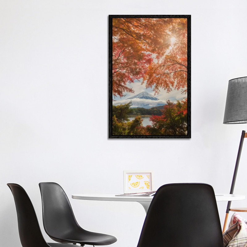 Autumn In Japan XXIV by Daniel Kordan - Print on Canvas, 101.6 cm H x 66.04 cm W, Black Framed