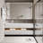 60'' Modern Solid Oak Floating Bathroom Vanity With Artificial Stone Countertop And LED Night Light-255922035
