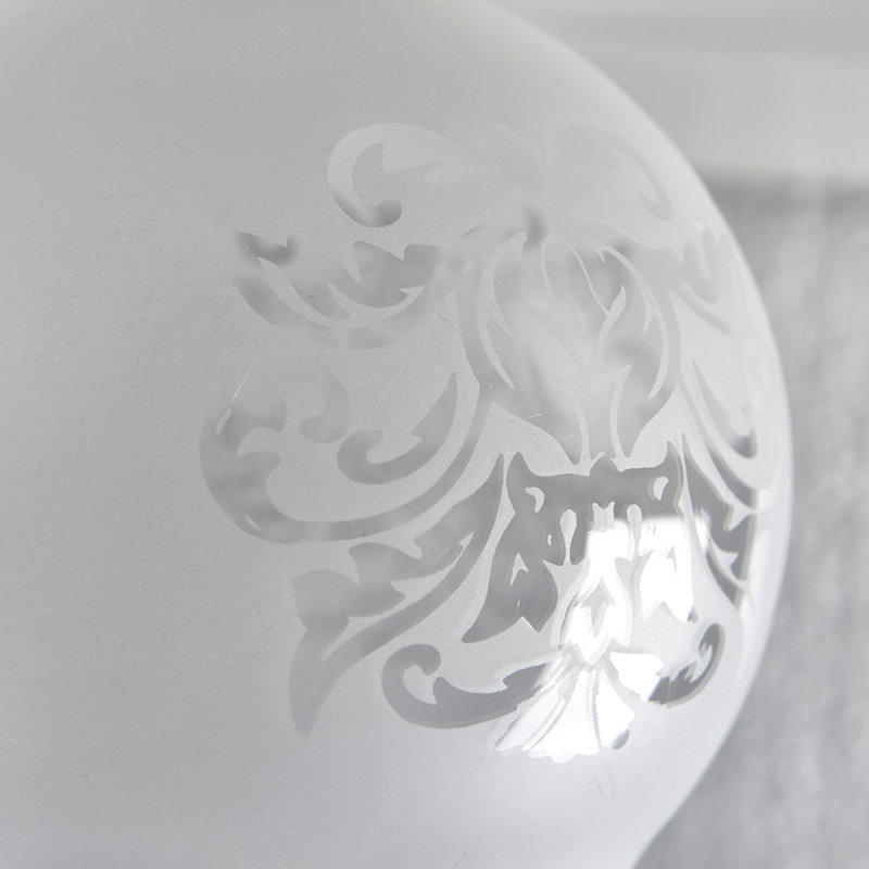 Bola 11 cm H Round Glass Pendant Shade ( Screw On ) in White