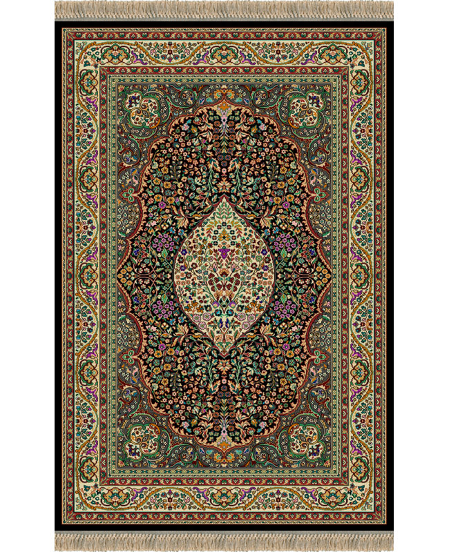 Oriental Wool Area Rug, Rectangle 70 x 135cm