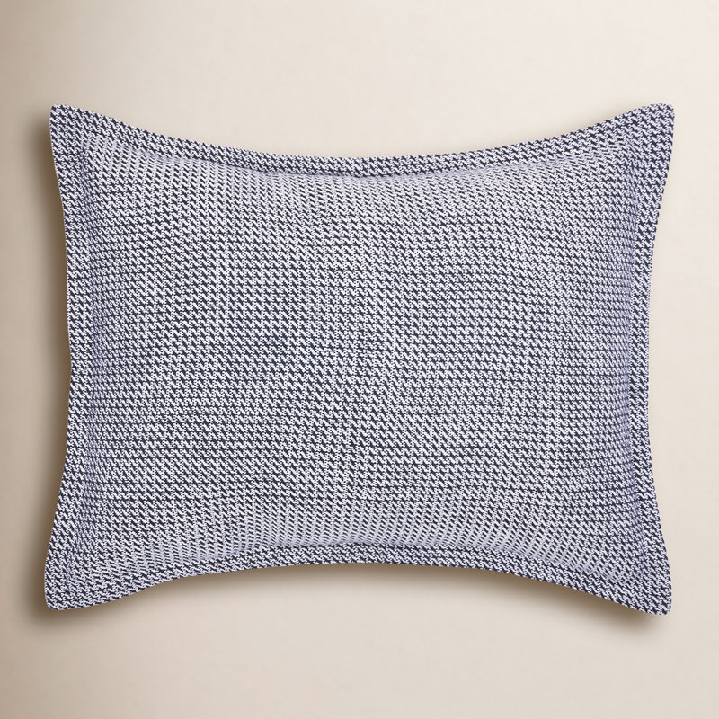Freja Cotton Sham Set, Standard, Indigo