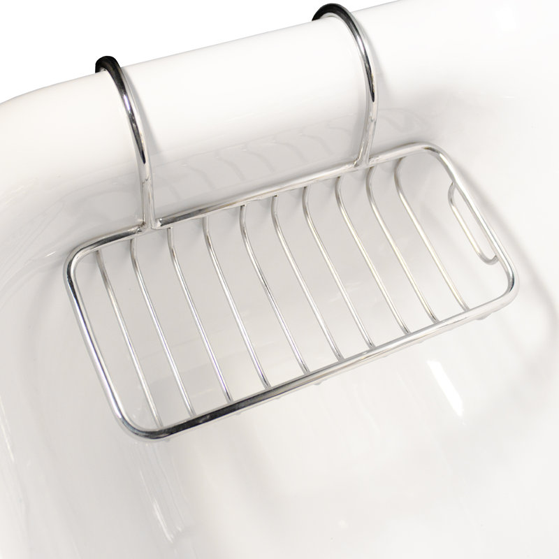 Premium Accessories Over Sink Soap Dish Holder, Chrome