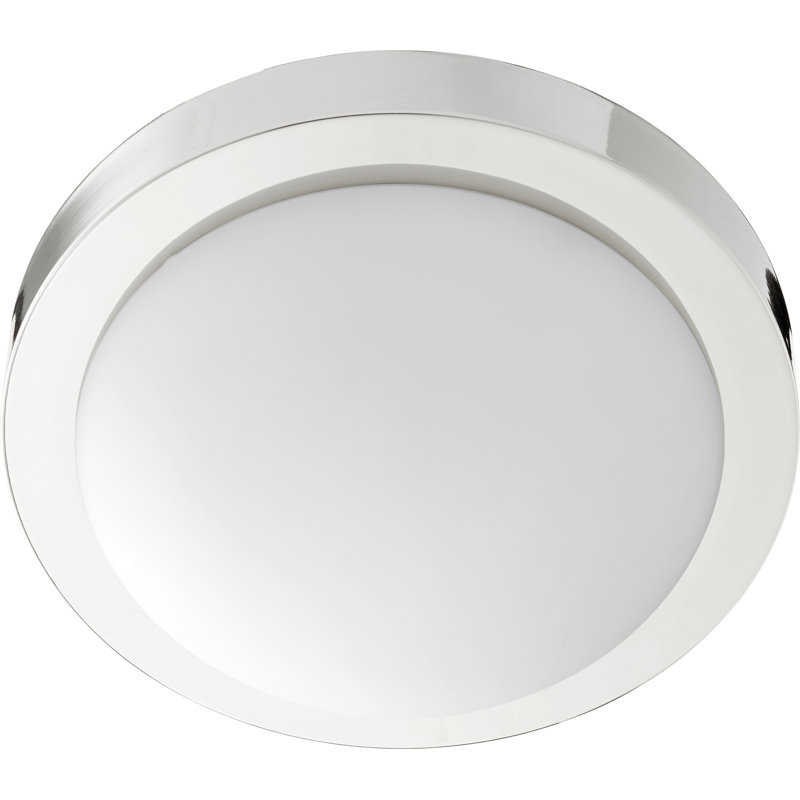 Plafonnier encastré pour cuve simple 2 lumières Ascella, H 3,75 po x l 11 po, Nickel poli