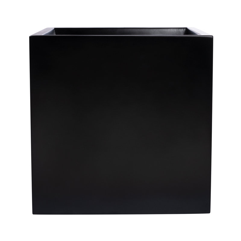 Boîte à fleurs carrée Dixon, H 12 po x l 12 po x P 12 po, Noir