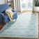 Rodgers Hand Woven Flat Weave Wool/Cotton Geometric Rug in Light Blue/Ivory