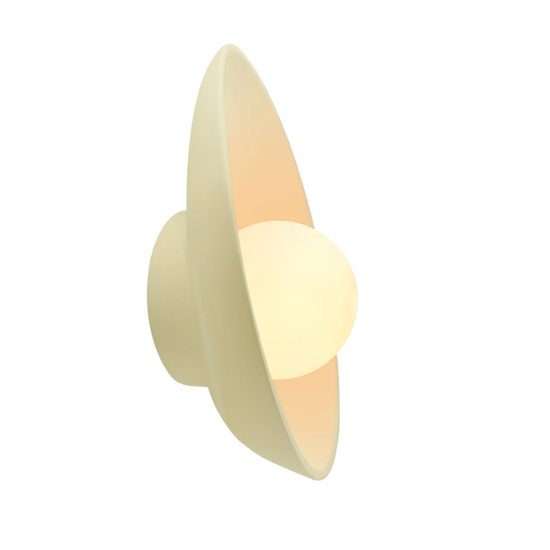 Azem Ceramic Wall Sconce, Gloss Vanilla