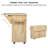Checkerboard Pattern Design Kitchen Island with Drop Leaf