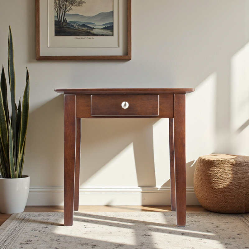Table de bout avec rangement Rochester au fini brun, H 20 po x l 20 po x P 20 po