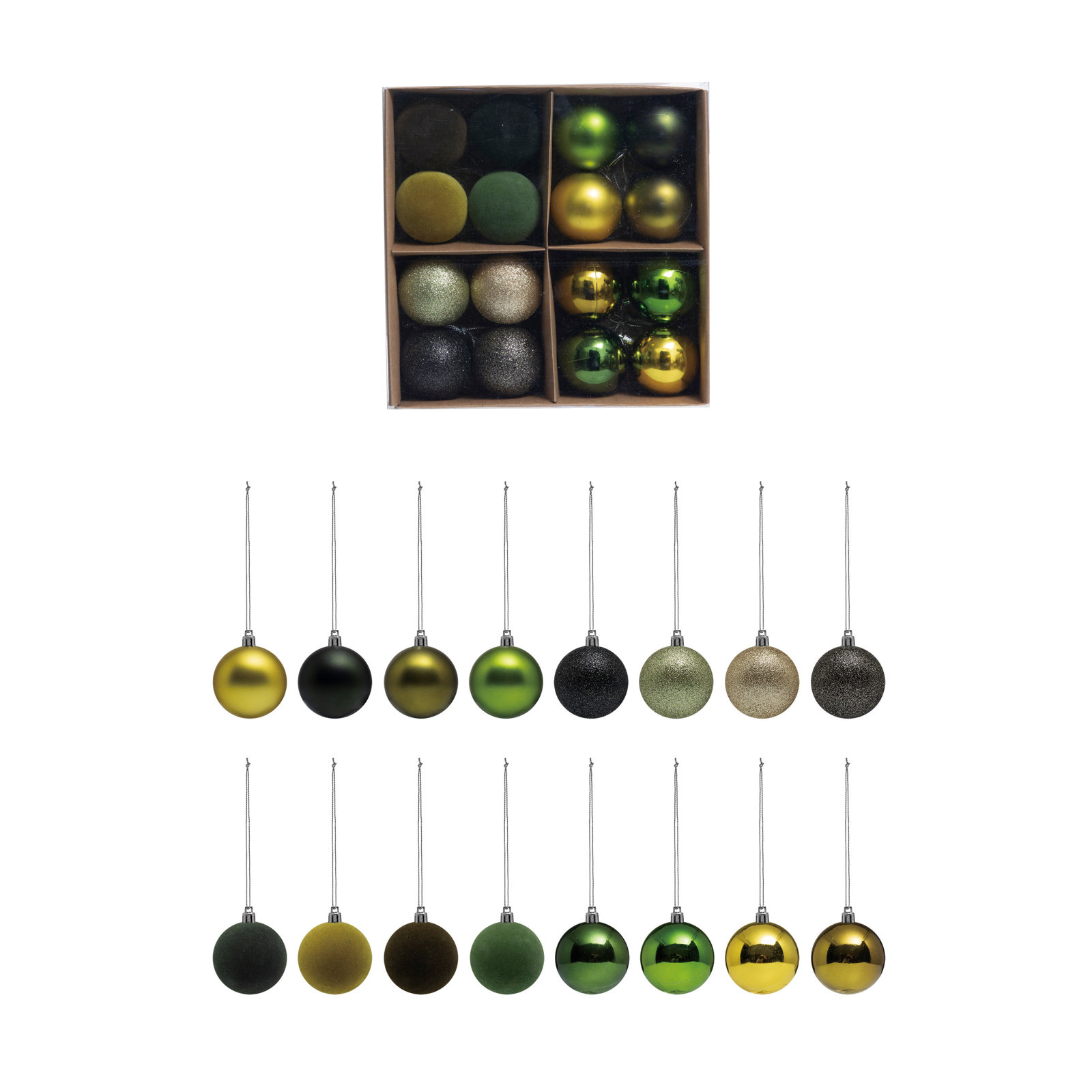 3" Bauble, Black/Gold