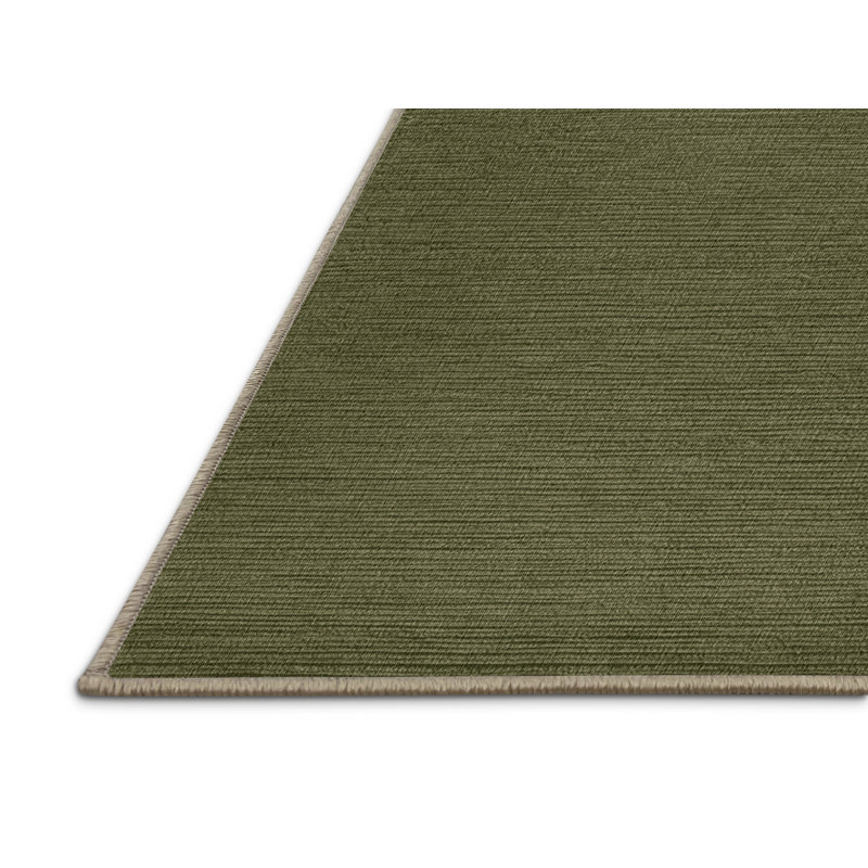 Machine Washable Solid Brown Area Rug, Rectangle 5' x 8'