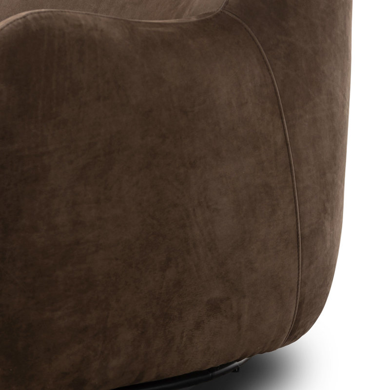 Mardell Swivel Chair-Nubuck Cigar