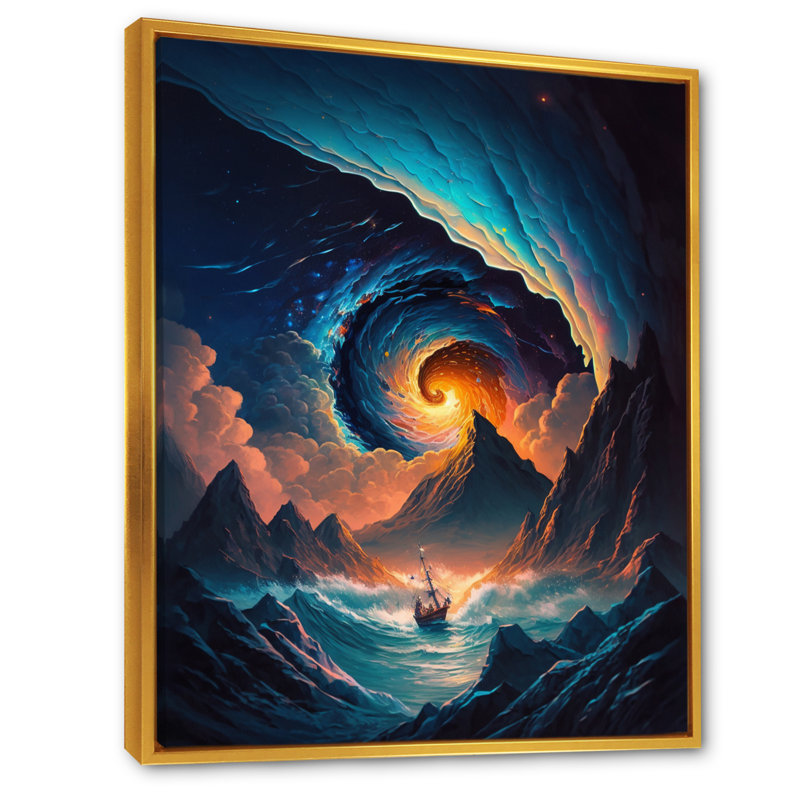 «End Of The World Fantasy II», impression sur toile, H 32 po x l 16 po x P 1 po, Encadrement doré