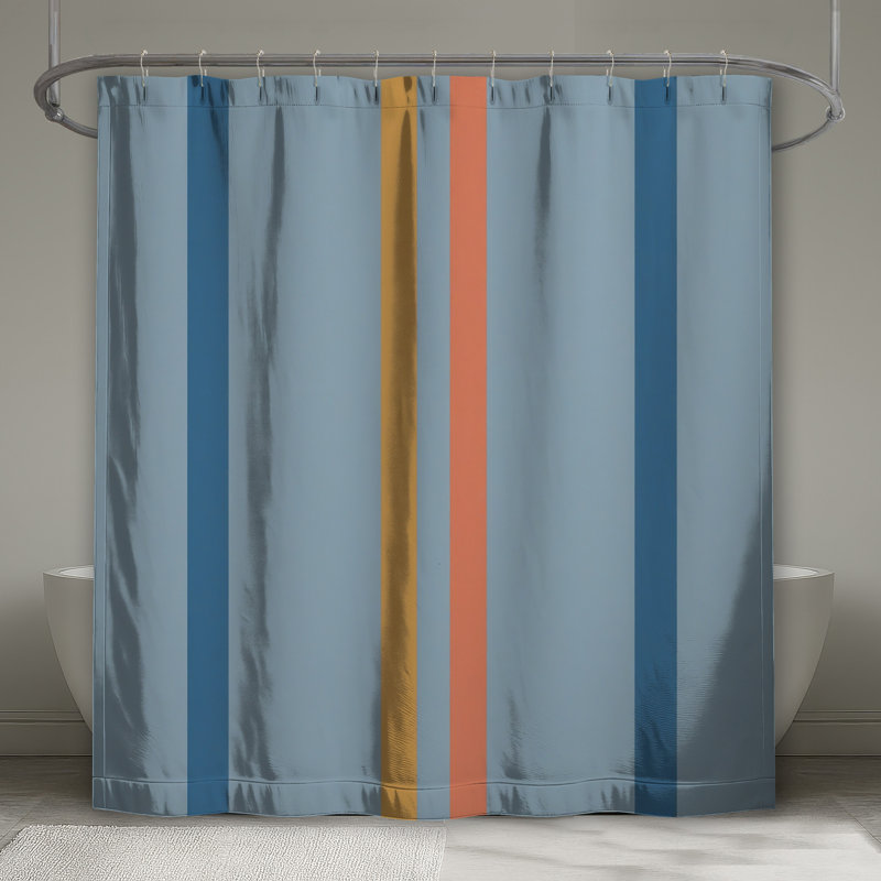 Rideaux de douche à rayures verticales, L 70 po x H 84 po