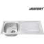 Belfry Kitchen Bell 510mm W Single Bowl Stainless Steel Drop-In Kitchen Sink with 2 Faucet Holes