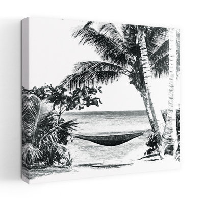 Palmier tropical au repos abstrait, art côtier