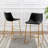 Upholstered Counter Stool with Metal Frame-1448904864