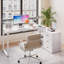 L-Shaped Metal Base Computer Desk