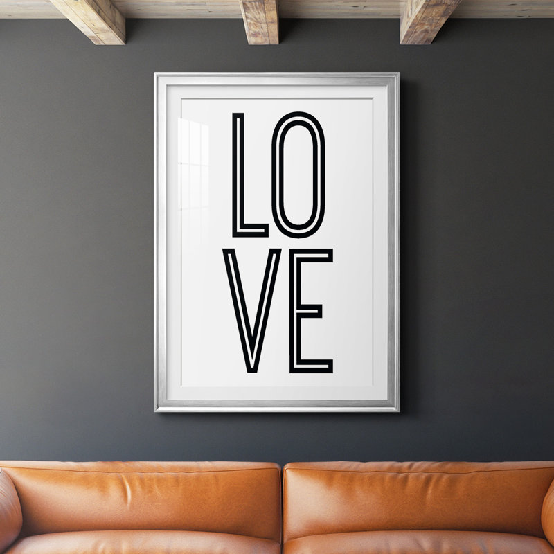 «Bold Love II», reproduction encadrée de qualité supérieure - prête à être accrochée, H 42,5 po x l 30,5 po, Argent