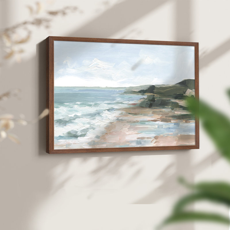 «Distant Regatta I», reproduction encadrée, H 16 po x l 20 po, Noyer