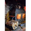 Leather Handle Round Log Holder H43cm W30.5cm