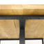 Farmingville Oak Solid Wood Top Metal Base Dining Table-399480703