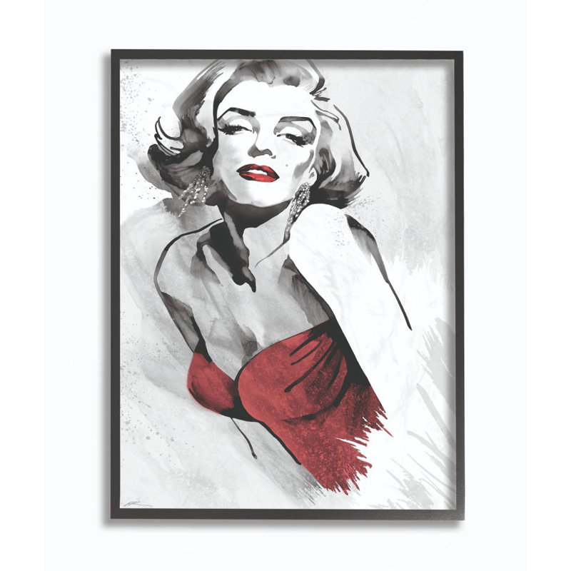 Marilyn Monroe, encre, illustration par Penny Lane, reproduction d'art, H 20 po x l 16 po x P 1,5 po