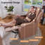 Fauteuil inclinable manuel en tissu avec accoudoirs et dossier rembourrés, canapé de salon doux pour le salon-1032836689