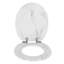 East Urban Home Premium Toilet Seat Toilet Seat With Soft Close, MDF Wood Core, Softclose Hinge, Antibacterial, Design Decor