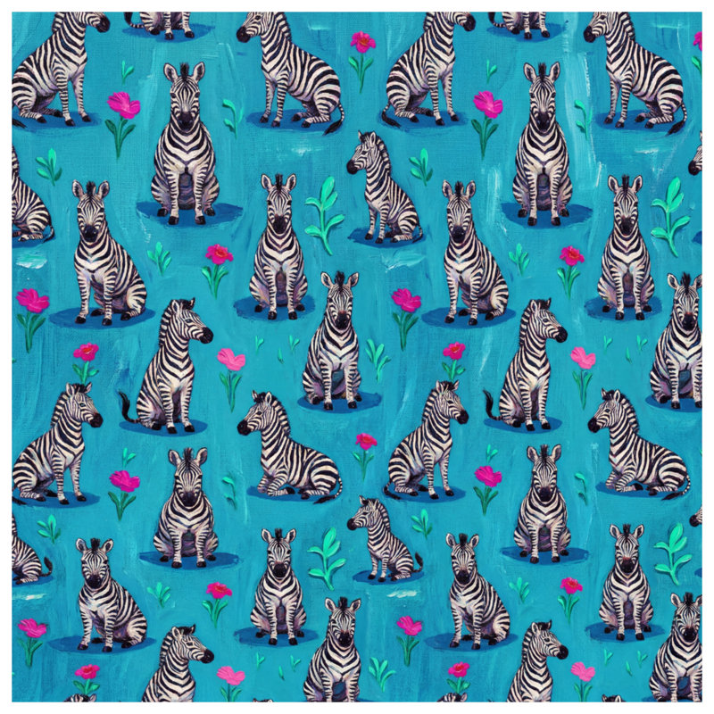 Couvertures à motif floral zébré, 50in W x 60in H