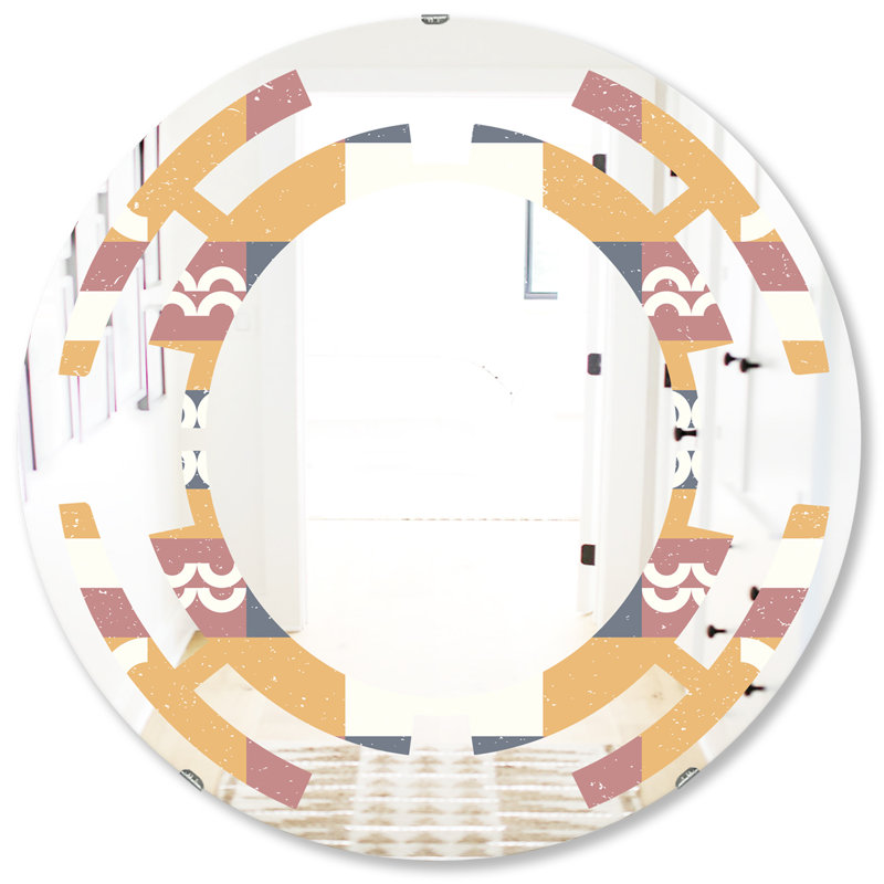 Miroir mural Space Coastal, 31,5 po x 31,5 po, Conception géométrique VI