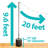 9.5ft Heavy-Duty String Light Pole Stand with Mounting Plate for Patio or Deck