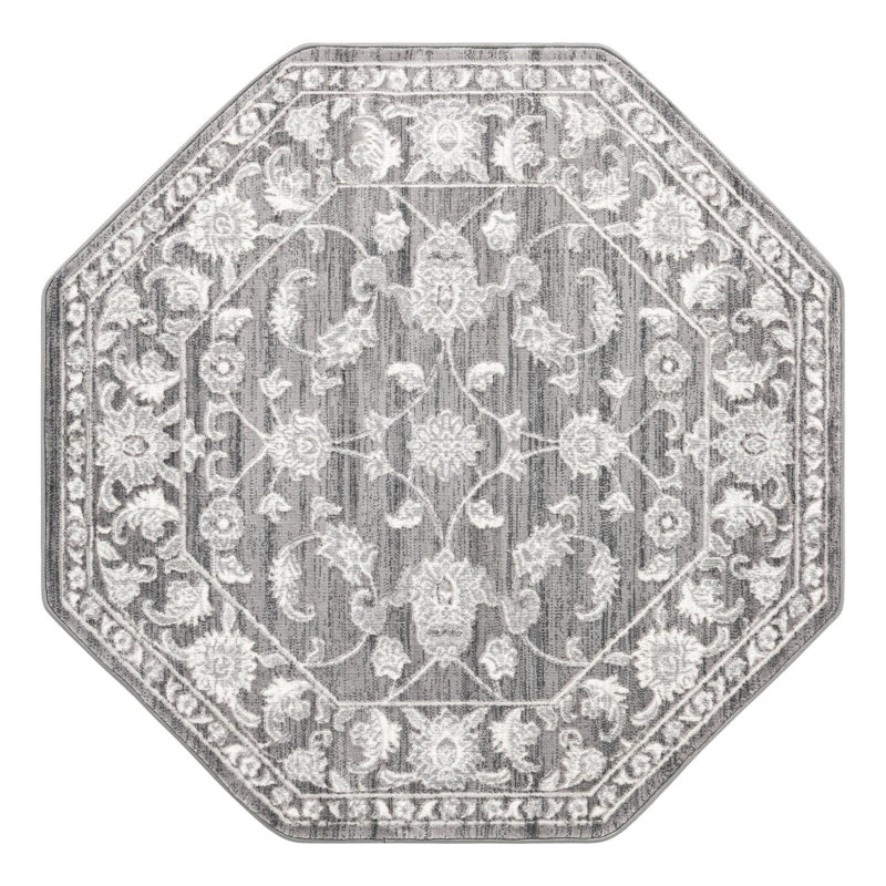 Musselman Rug, Octagon 5'3" x 5'3", Gray