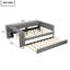 Lit tapissier pleine grandeur avec tablettes de rangement intégrées, bureau, ports de chargement et lit gigogne pour un rangement plateforme multifonctionnel, mise à niveau de chambre à coucher-2077942923