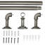 Ensemble de tringle à rideaux simple ajustable 1 "étain-438141517-438141523