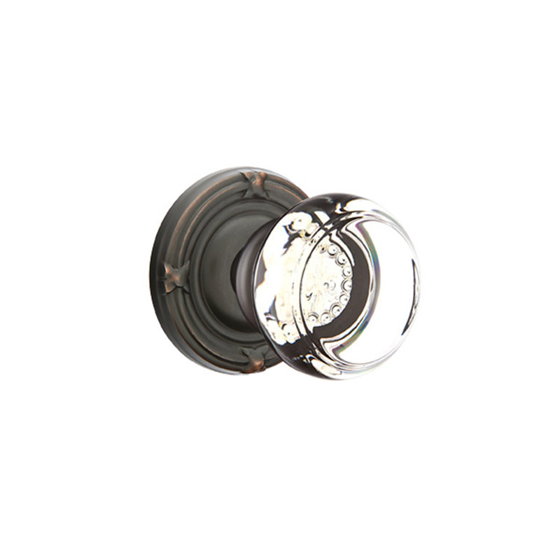 Passage Georgetown Knob with Ribbon & Reed Rose, Oil Rubbed Bronze