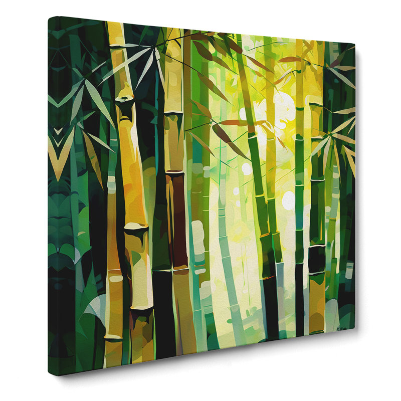 Bamboo Forest Post-Impressionism No.1 - Print, 35cm H x 35cm W x 3cm D