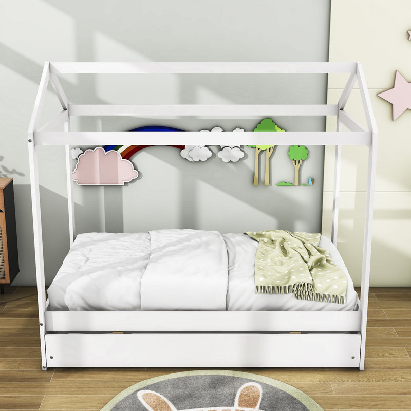 Lit gigogne en bois Stanaford, Simple