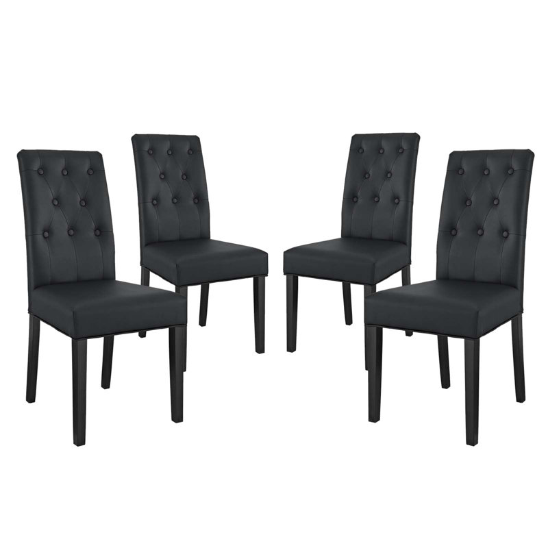 Chaise d'appoint Modway Confer, Vinyle noir