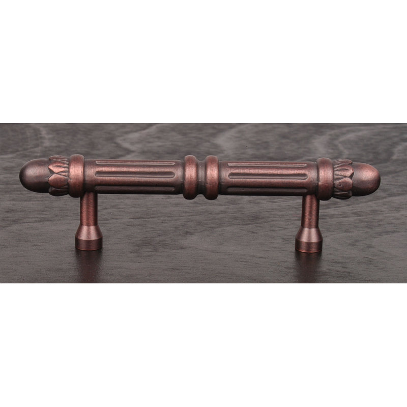 Lined 3" Rod Pull with Petals at End CP Series, Distressed Copper