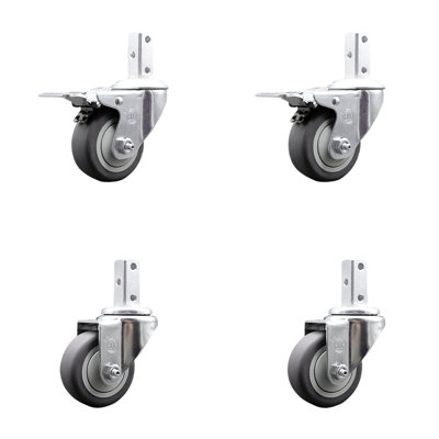 Thermoplastic Square Stem Caster Set