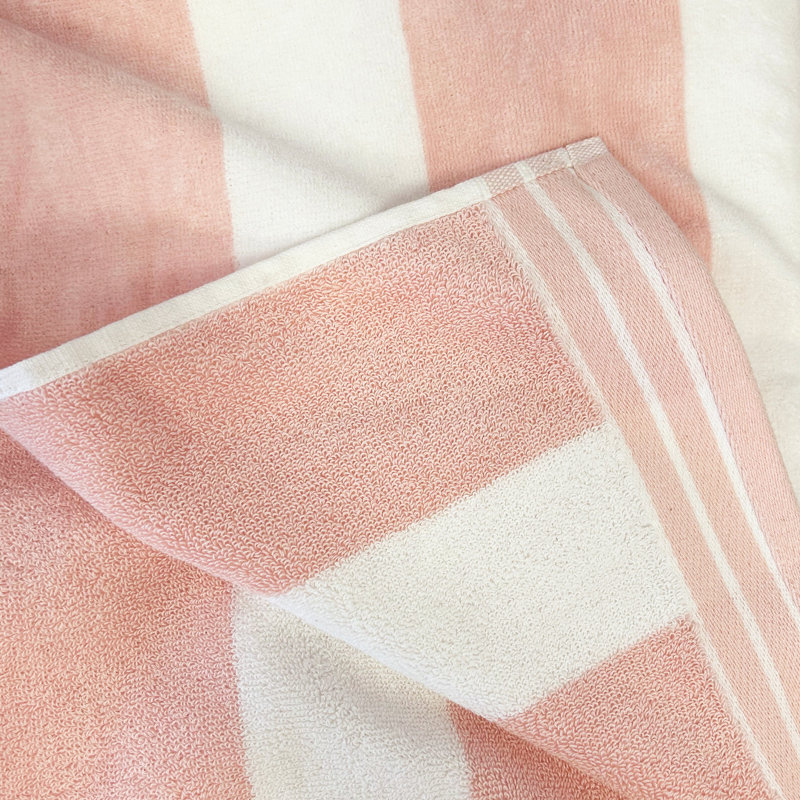 Jorah Large Cabana Stripe Beach Towel, Blush