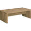 Table basse rectangulaire en bois d'ingénierie, finition Mango, idéale pour servir des boissons et des collations au salon. Hauteur : 41,4 cm, largeur : 123,4 cm, profondeur : 59,7 cm. Polyvalente, elle s'intègre dans différentes pièces.