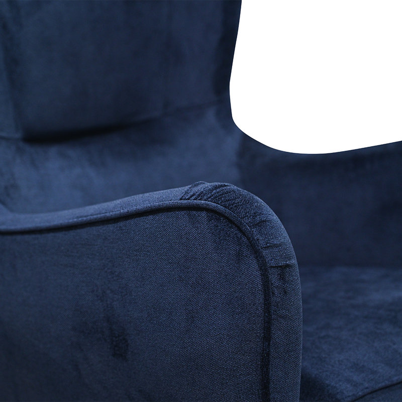 Romeo Upholstered Accent Chair, Navy Polyester Blend