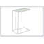 Élégante table d'appoint en forme de C pour le salon et la chambre à coucher, parfaite pour les collations, les boissons et les appareils avec une conception peu encombrante.-10587059