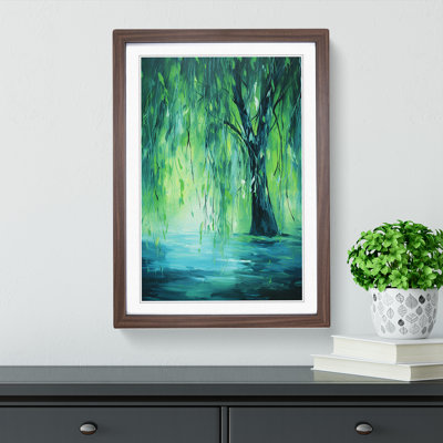 Weeping Willow Abstract Art - Framed Print