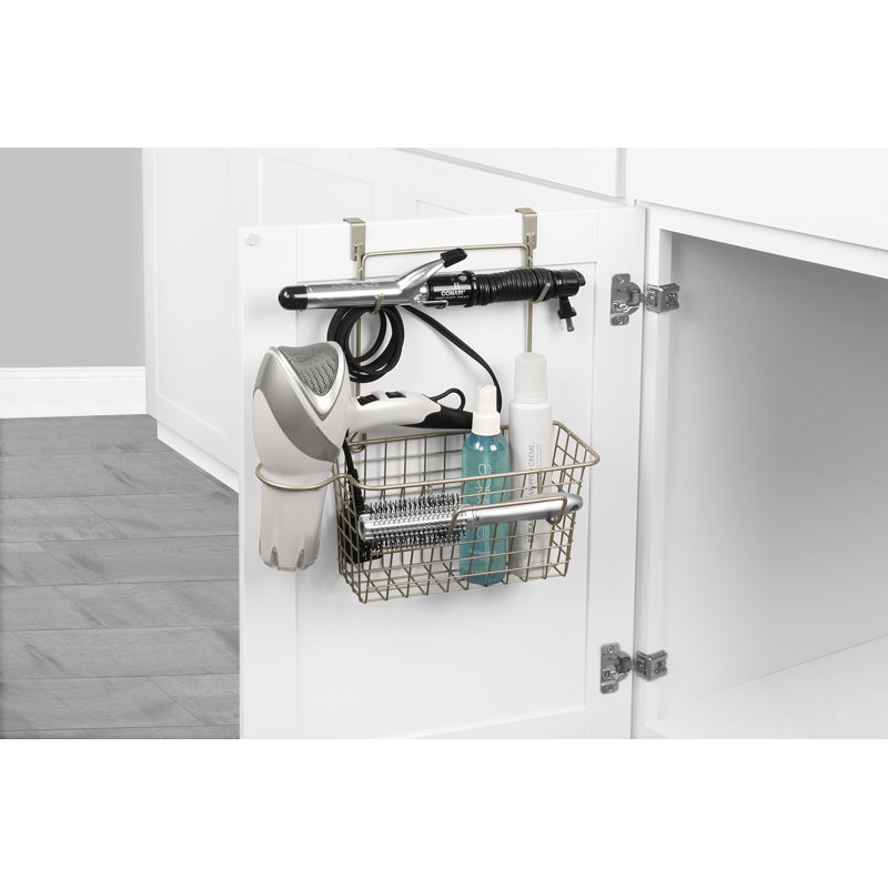 Grid Over The Cabinet Hair Tool Holder, Satin Nickel